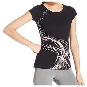 Ideology Womens Graphic Short Sleeve Tee Size S